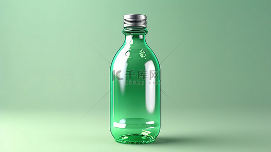 塑料瓶背景图片_生态友好塑料瓶的 3d 渲染