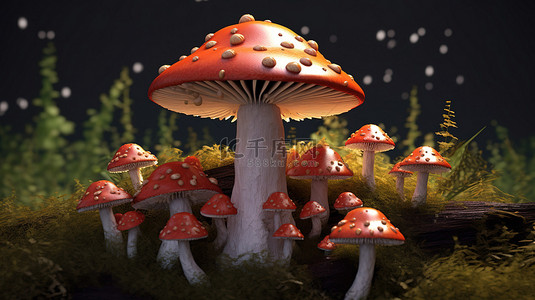 创建蘑菇的 3D 模型