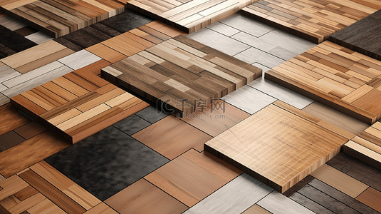 各种地板涂料套装镶木地板层压板木板和瓷砖