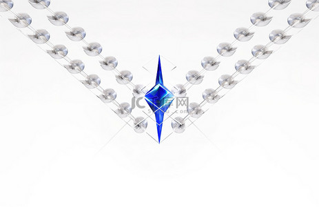 珠宝背景图片_向三个方向携带蓝色珠宝的箭头的轮廓