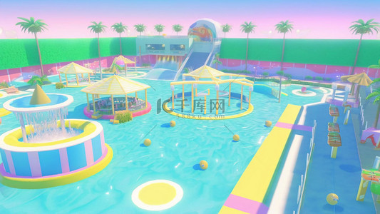 夏季水上娱乐设备泳池