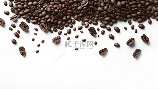 咖啡豆咖啡空白背景