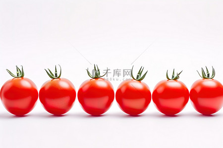 入驻小红书背景图片_白色背景中的一组红番茄