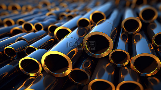 金属柱背景图片_石油和天然气背景下工业流金属塑料和气缸管的 3d 渲染