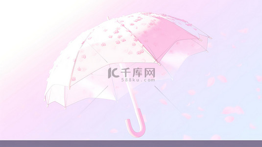 雨伞背景图片_粉红色雨伞概念的孤立 3d 渲染