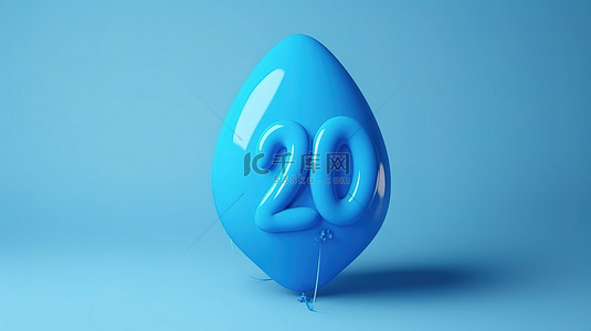 标题蓝色气球销售符号 20
