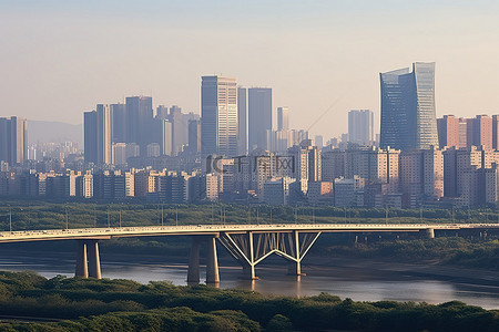 山东泰山背景图片_山东一座高楼林立的城市