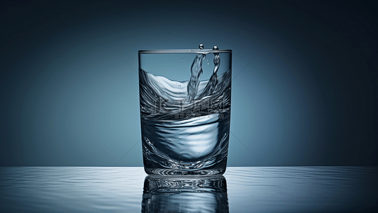 水杯背景图片_水透明水杯动感背景