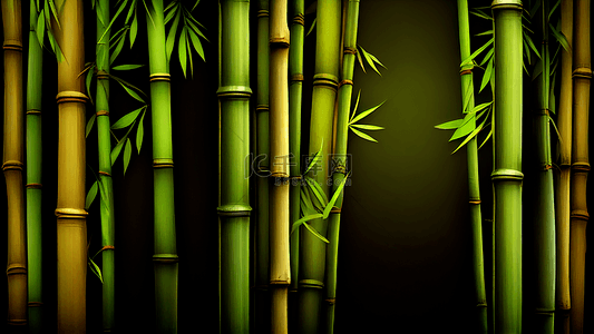 竹子绿色简单背景