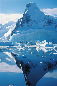 南极洲南部的安塔尔王冰架未完成的照片