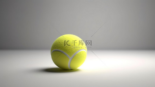 绿金白背景图片_白色背景下 3d 渲染中的网球