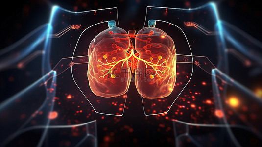 消化吸收背景图片_用于肝炎治疗和捐赠的革命性肝脏 3D 渲染