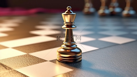 开始游戏背景图片_扑克牌上国际象棋棋子的 3D 插图，象征着游戏中的第一步
