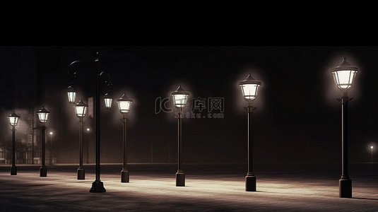 灯泡背景图片_以 3d 呈现的街灯