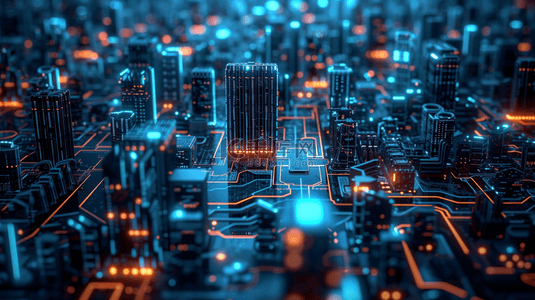 蓝色科技感商务智慧城市图片9