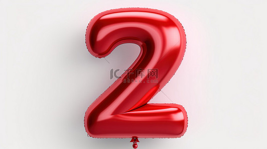 高级排版背景图片_高级 3D 插图中逼真的氦气球字体金属红色字母 z