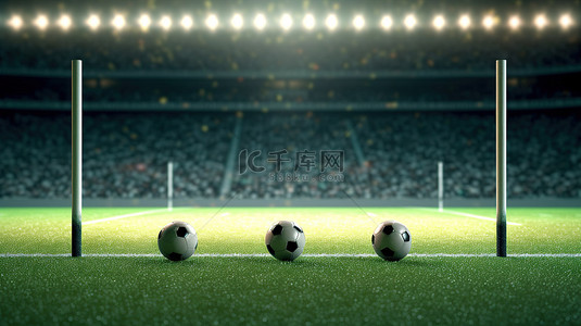 足球背景图片_3D 足球角球是足球运动员的梦想