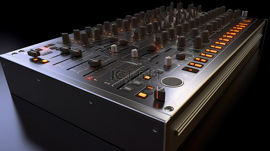 DJ 控制台增强了 3D 渲染均衡器和调整按钮