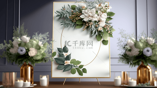 白色花背景图片_婚礼鲜花浪漫现场背景