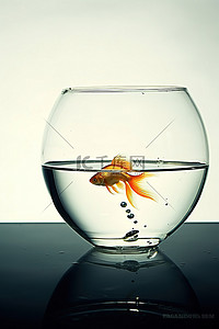 金鱼在金鱼缸里游泳