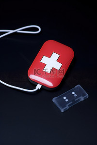 鼠标小背景图片_电脑鼠标上面有红十字