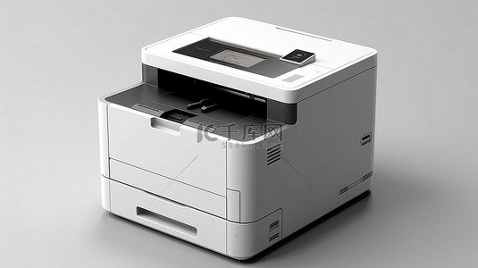 互联网背景图片_白色背景激光打印机的 3d 渲染