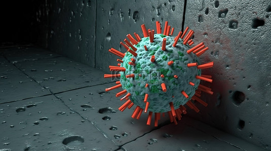 病毒细胞背景图片_混凝土纹理 3d 病毒细胞