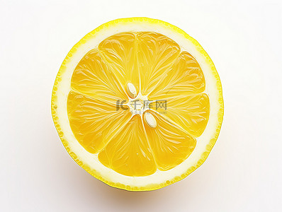 白色背景上的柠檬照片