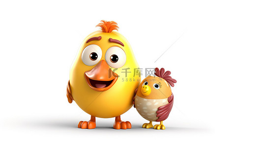 小鸡打针背景图片_搞笑的 3D 小鸡抓着存钱罐