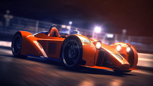 追逐冠军梦想 3d 渲染的快速赛车在行动