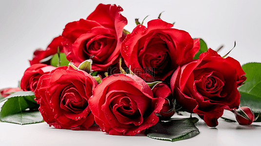 一支玫瑰花背景图片_红色玫瑰花装饰插画