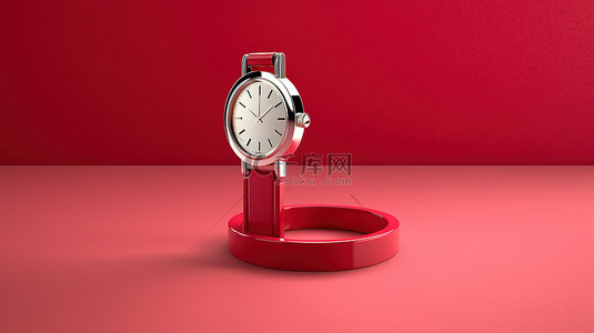 手表与口红设计 3d 渲染