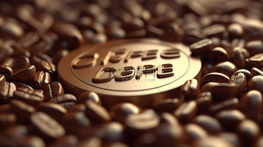 请求咖啡，以 3D 豆子为灵感设计的排版报价