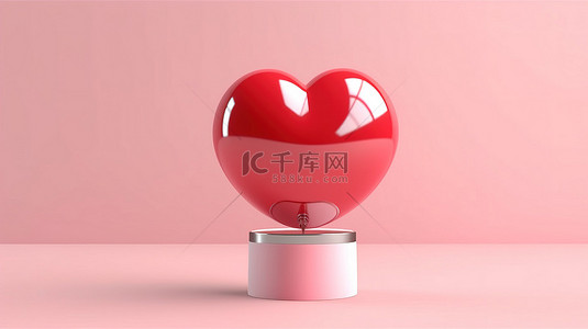 情人节庆祝活动以“我爱你”概念 3D 渲染