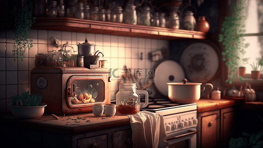 厨房复古欧式用品