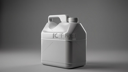 化石油工业背景图片_平原背景上灰色塑料加仑容器的 3d 渲染