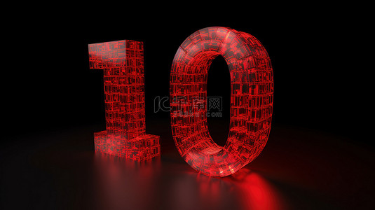 100生日背景图片_100 个红色 3d 文本在戏剧性的黑色背景下的惊人显示
