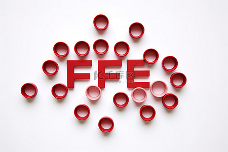 小圆圈红色背景图片_白色背景上以各种红色小圆圈拼写的免费字母