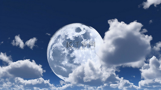 月亮天空云海