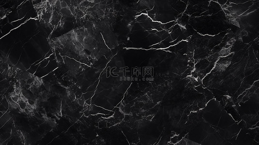 花纹金属背景图片_豪华3D渲染黑色大理石花纹纹理终极石材表面壁纸