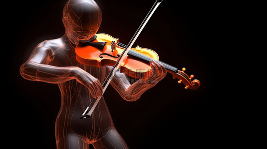 小提琴背景图片_拉小提琴的医生的医疗大师 3d 渲染