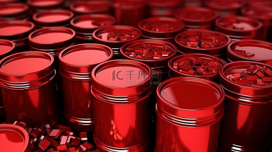 化学污染背景图片_红色工业的燃料来源化学衍生物和市场经济的 3D 渲染