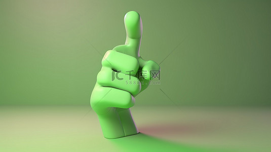 3D 卡通手戴袖子用手势呈现“ok”标志