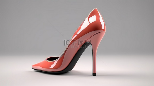 高端女鞋背景图片_3d 渲染中的孤立高跟鞋