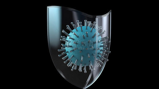 六重保障背景图片_3d 渲染健康保护器抗菌和抗病毒盾与 alpha 通道