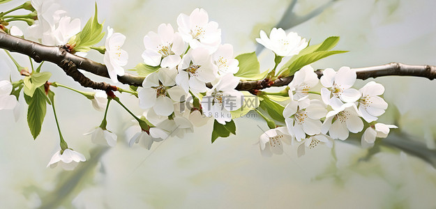 春天背景图片_树上的樱花