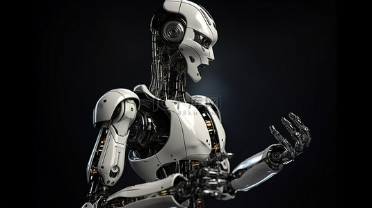 技术合同背景图片_android 机器人和 ai 机器人在 3d 渲染中握手