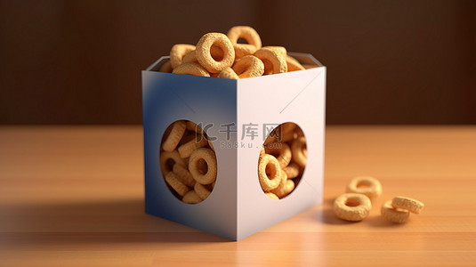 3D 渲染中的空麦片盒设计