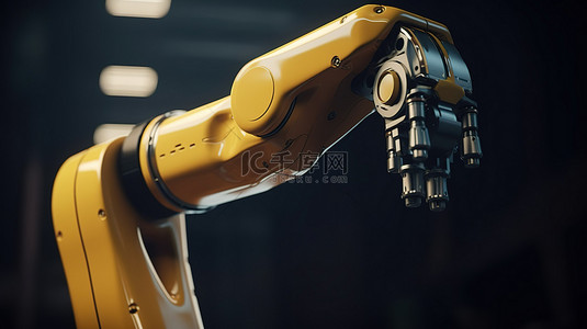 工程机械背景图片_基于工厂的机械臂或手的 3D 渲染