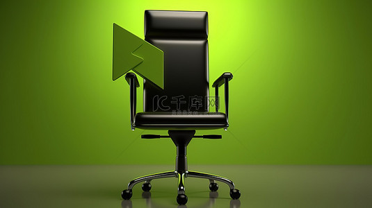 工作指导背景图片_使用办公椅和空白方向路标箭头 3d 渲染导航职业变化